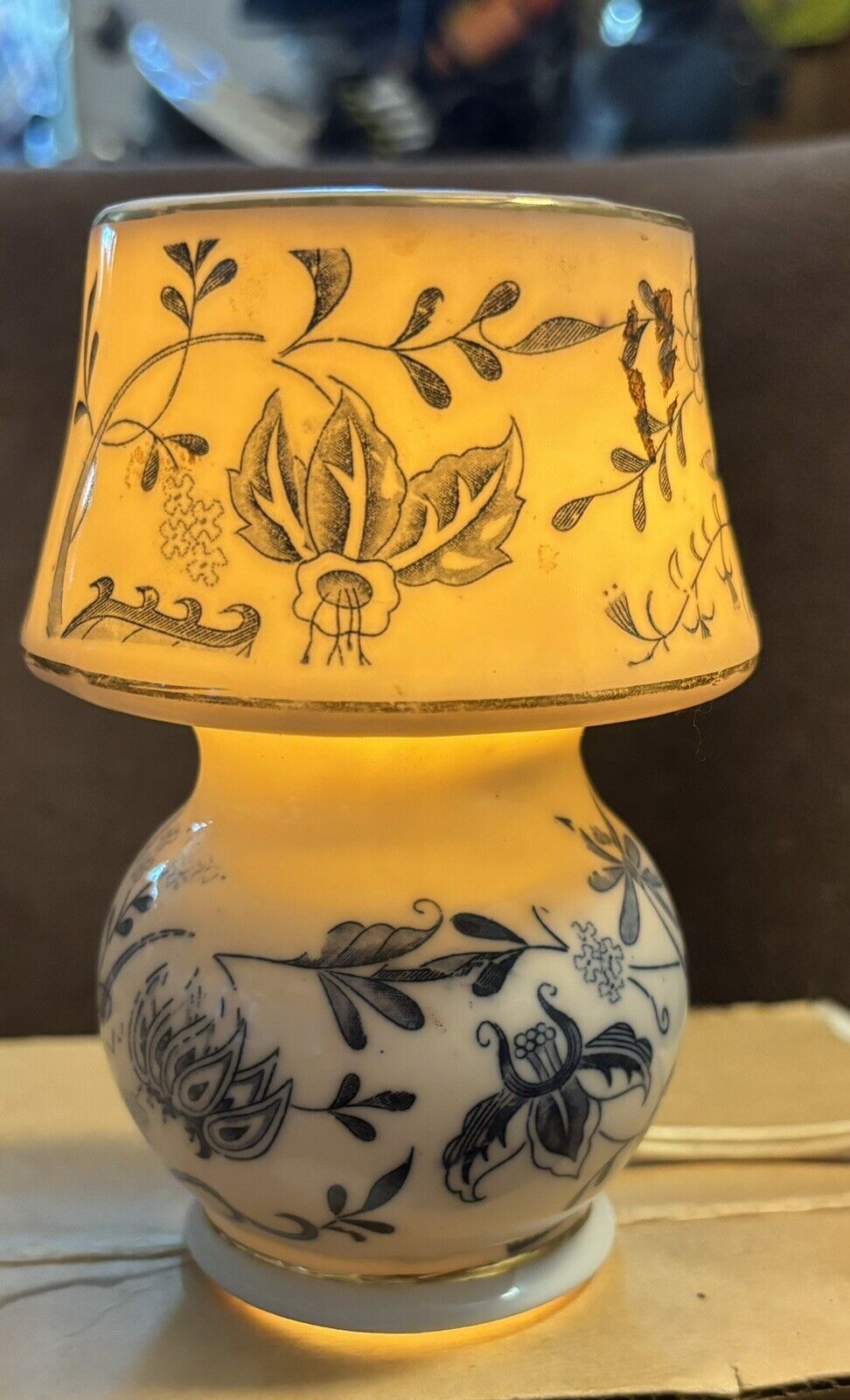 Vintage Transferware Scent Lamp