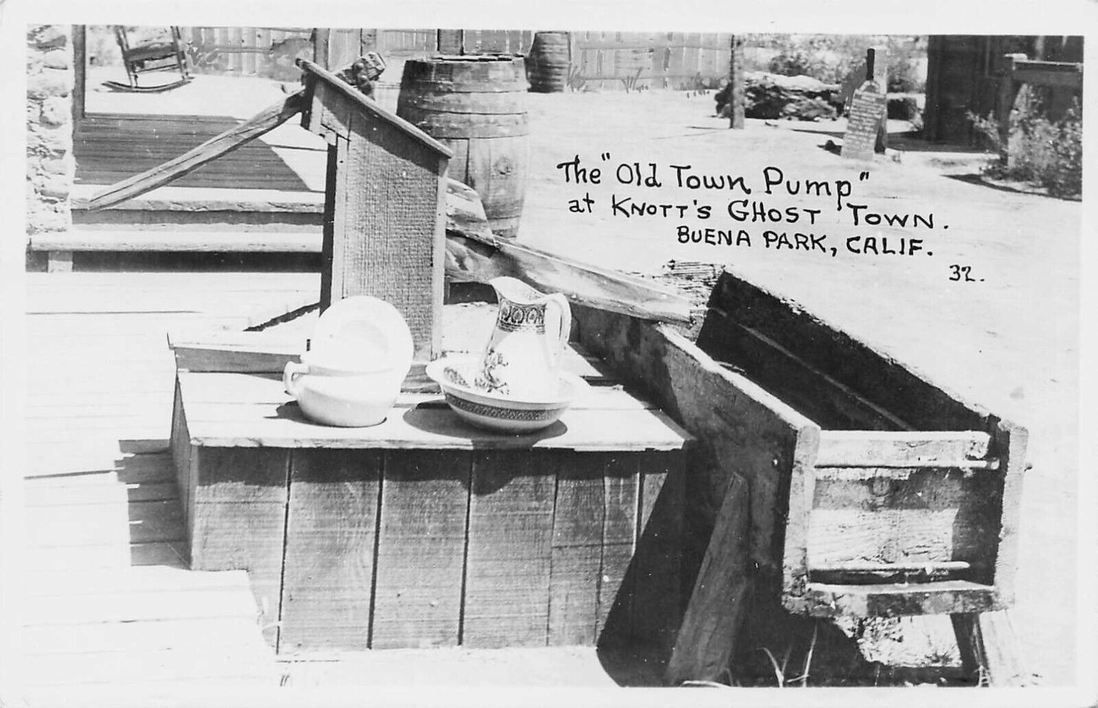 RPPC ~ Buena Park, California, Knott\'s Ghost Town, The Old Town Pump
