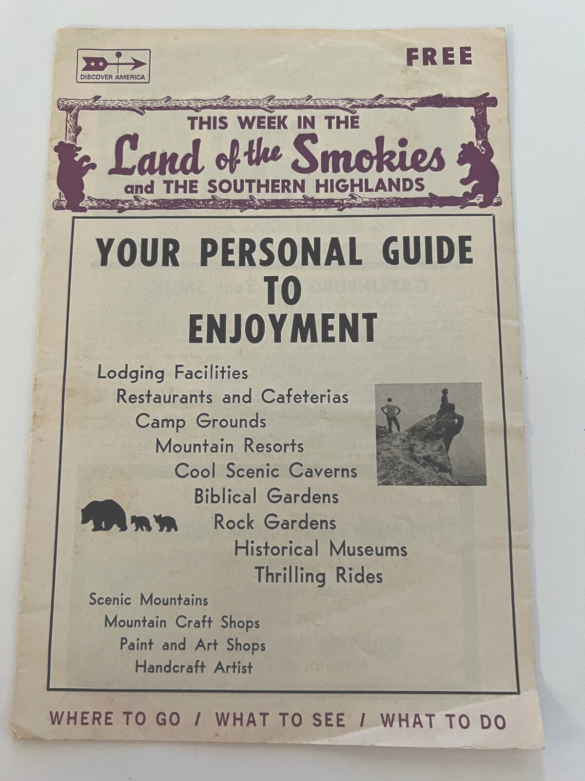 VTG 1960s “This Week In The Land Of The Smokies” Tennessee Tourist Attractions 