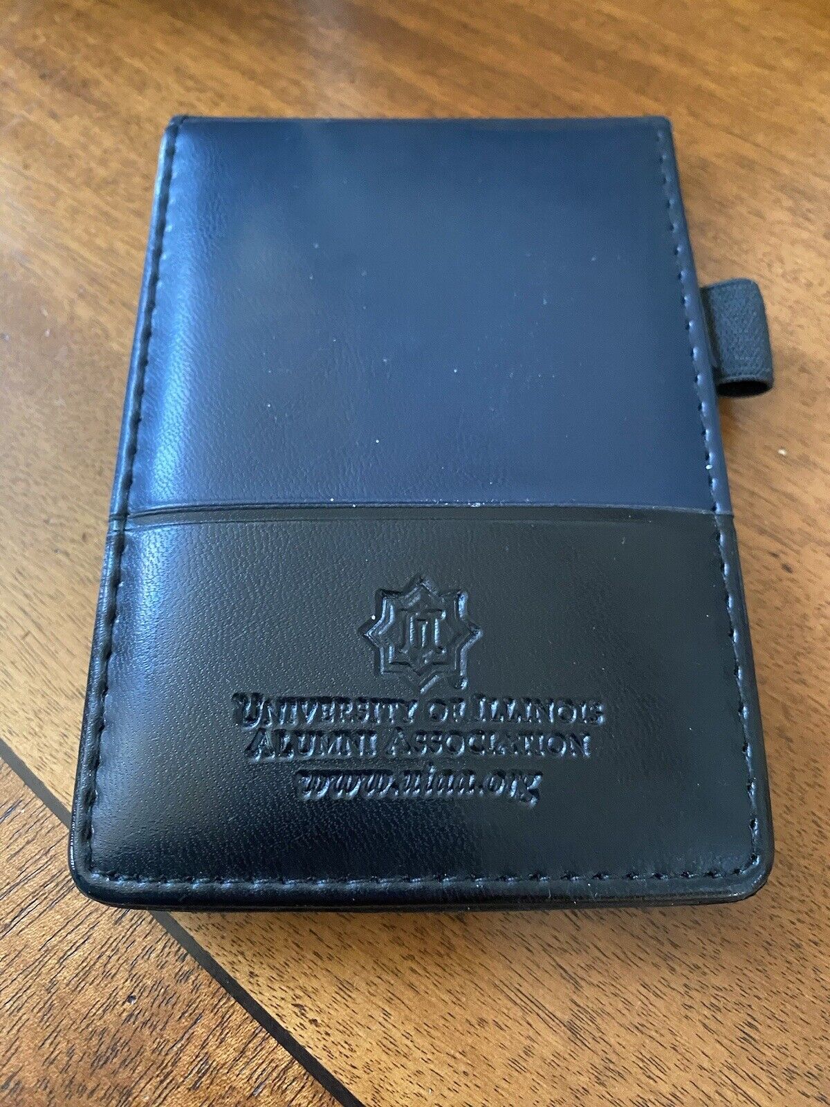 Univ. of Illinois Vintage Blue & Black Leather Notebook Alumni Assoc. Leed\'s pad