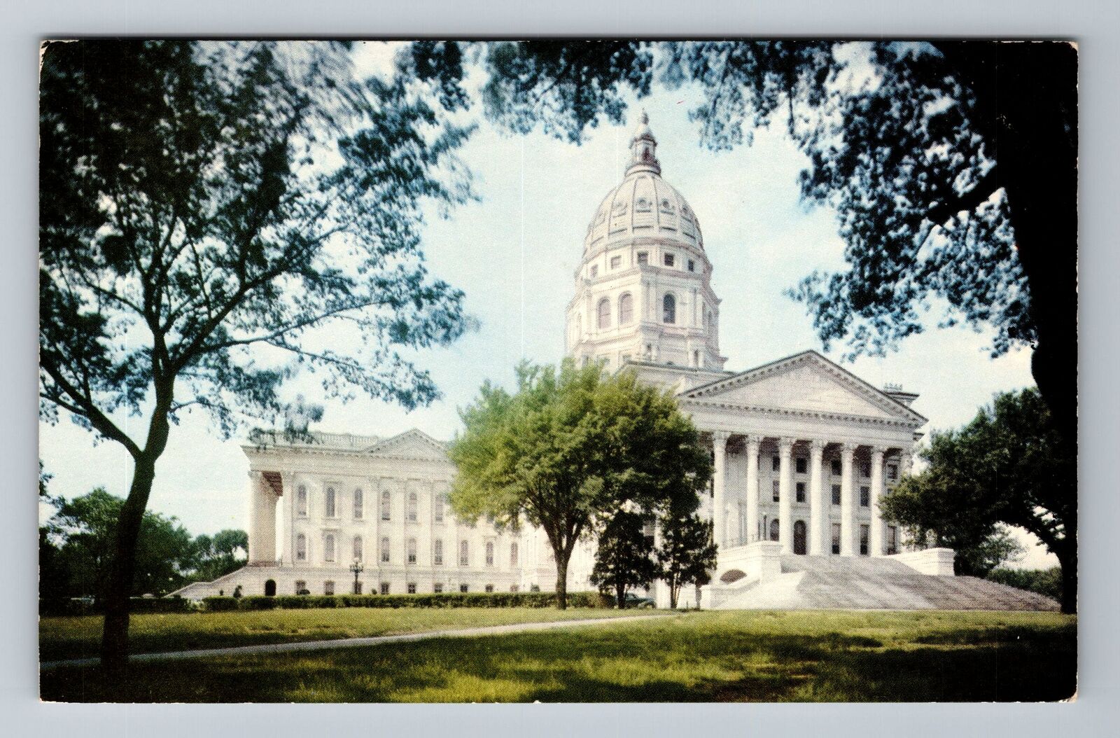 Topeka KS-Kansas, Kansas State Capital Building, Vintage Postcard