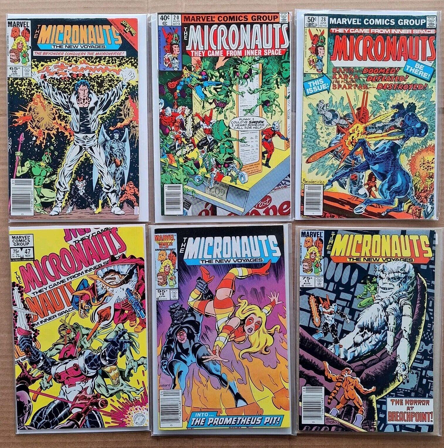 Micronauts The New Voyages Comic Lot Vol. 2 (1984-1986) Marvel Comics