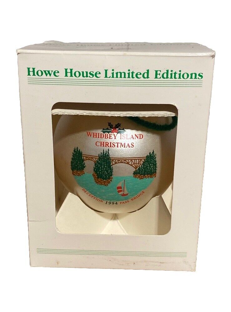 Vintage howe house limited edition Whidbey Island Christmas 1994 Ornament