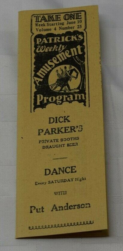 Vintage Patrick's Weekly Amusement Program June 10 Vol 4 No 25, Snohomish WA