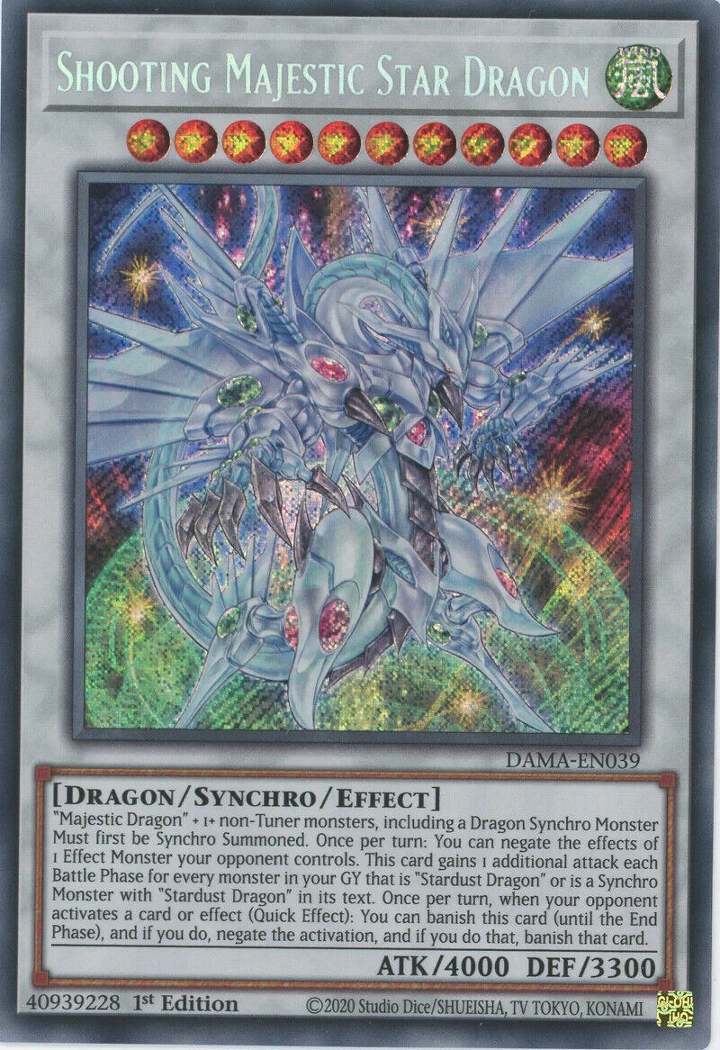 Yugioh Shooting Majestic Star Dragon DAMA-EN039 Secret Rare 1st Edition NM