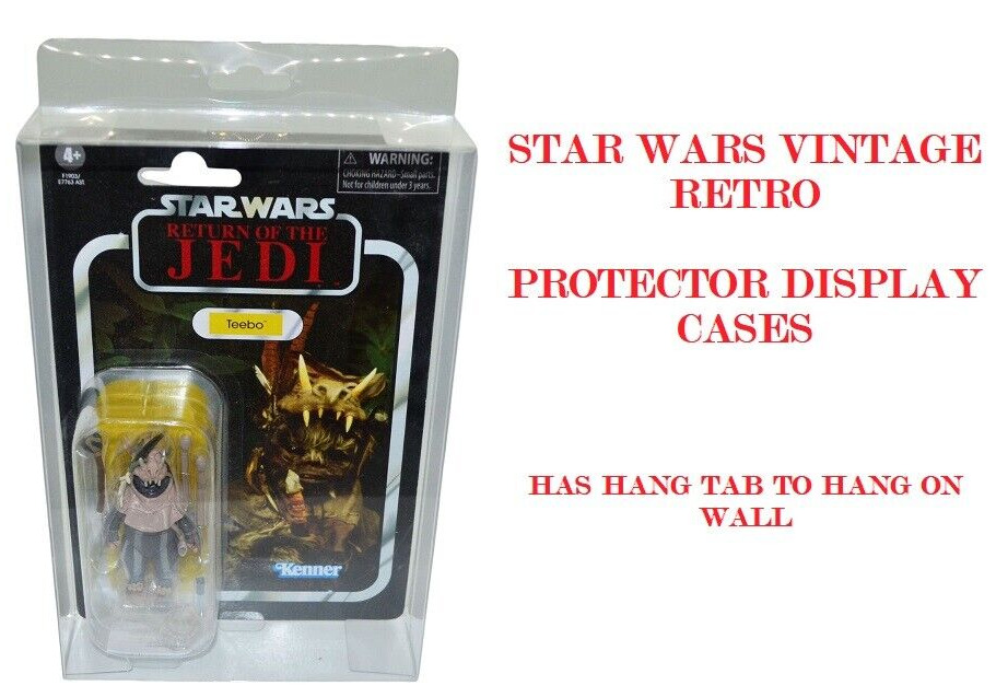 1 Star Wars Vintage Retro Action Figures Plastic Protective Case Display Boxes