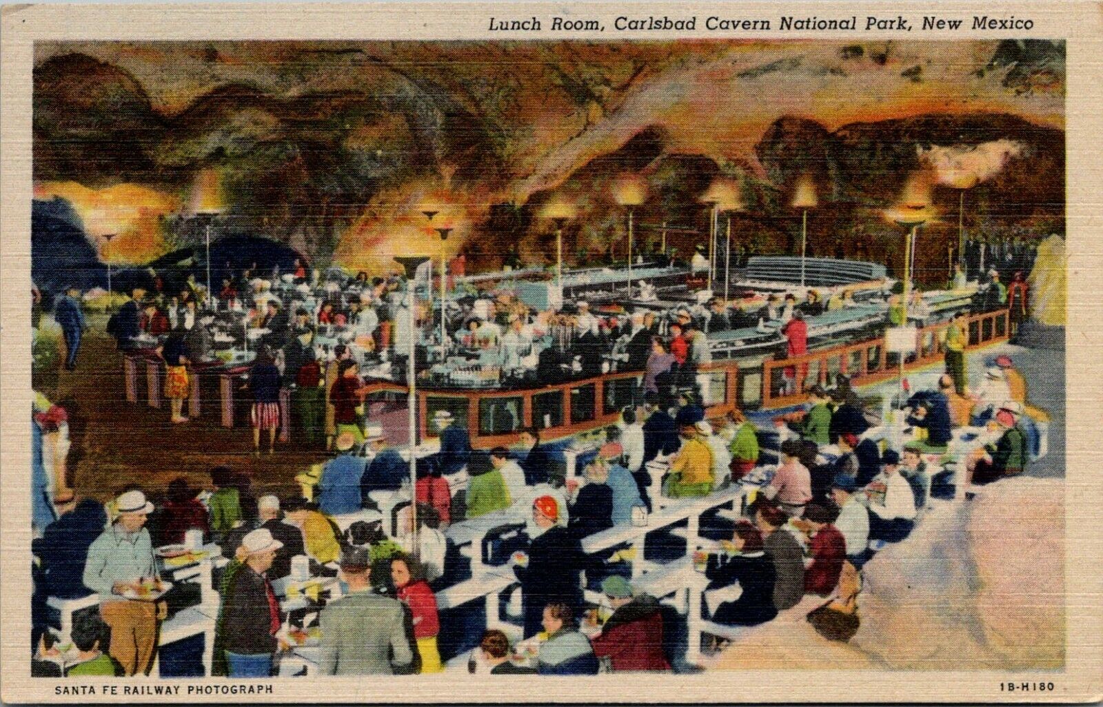 Vintage Postcard Lunch Room Carlsbad Cavern National Park New Mexico NM