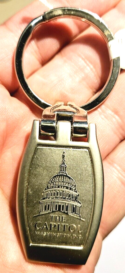 The Capitol Washington DC Stainless Metal Keychain