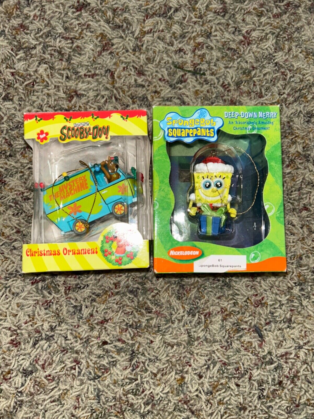 Trevco Scooby-Doo Van Christmas Ornament & Spongebob