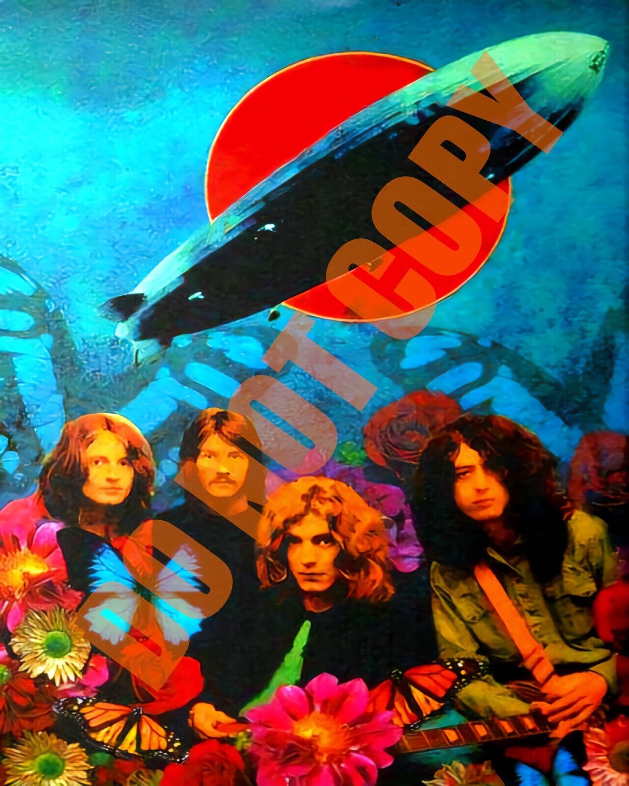Led Zeppelin Robert Plant Jimmy Page John Bonham Paul Jones Art 8x10 Photo