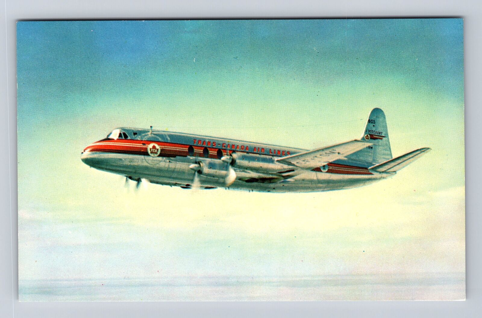 The Trans Canada Air Lines, Airplane, Antique, Vintage Souvenir Postcard