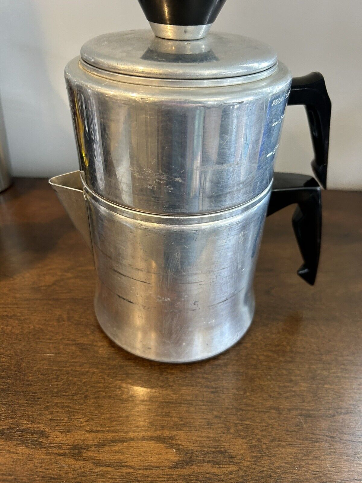 Vintage Mirro Aluminum M-0824 Drip Coffee Pot 4 Cup 1-qt Camp Stovetop Emergency