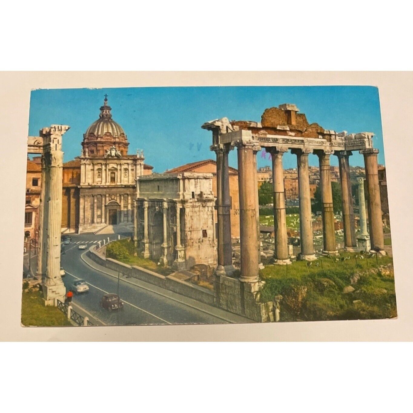 Roman Forum Rome Italy Vintage 80s Posted Postcard