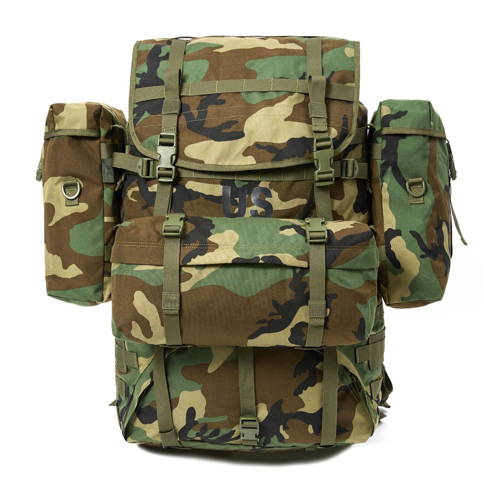 MT Military MOLLE 2 Large Rucksack with Frame, Army Tactical Backpack - Woodland
