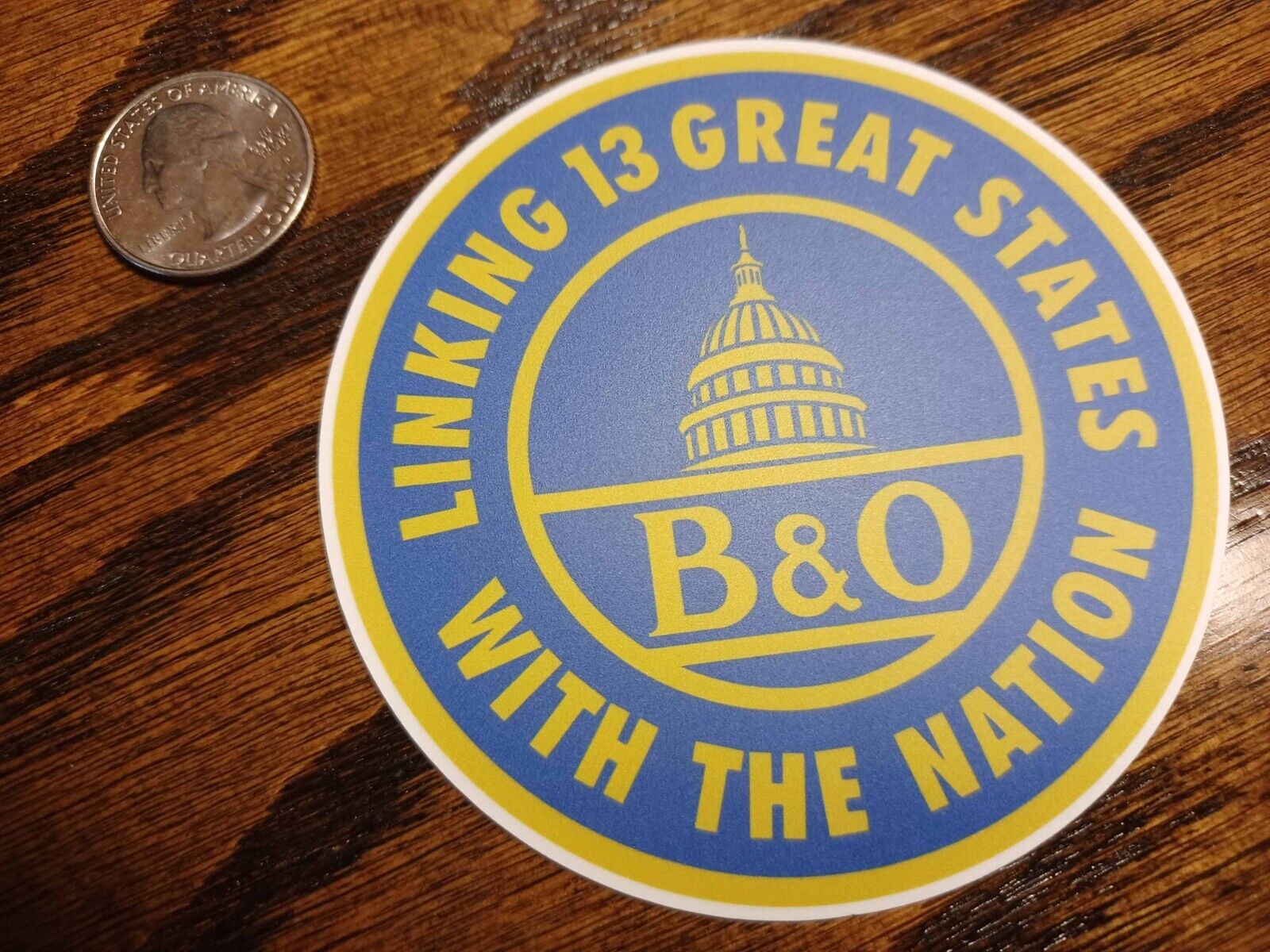 Baltimore & Ohio Railroad laminated die-cut vinyl sticker