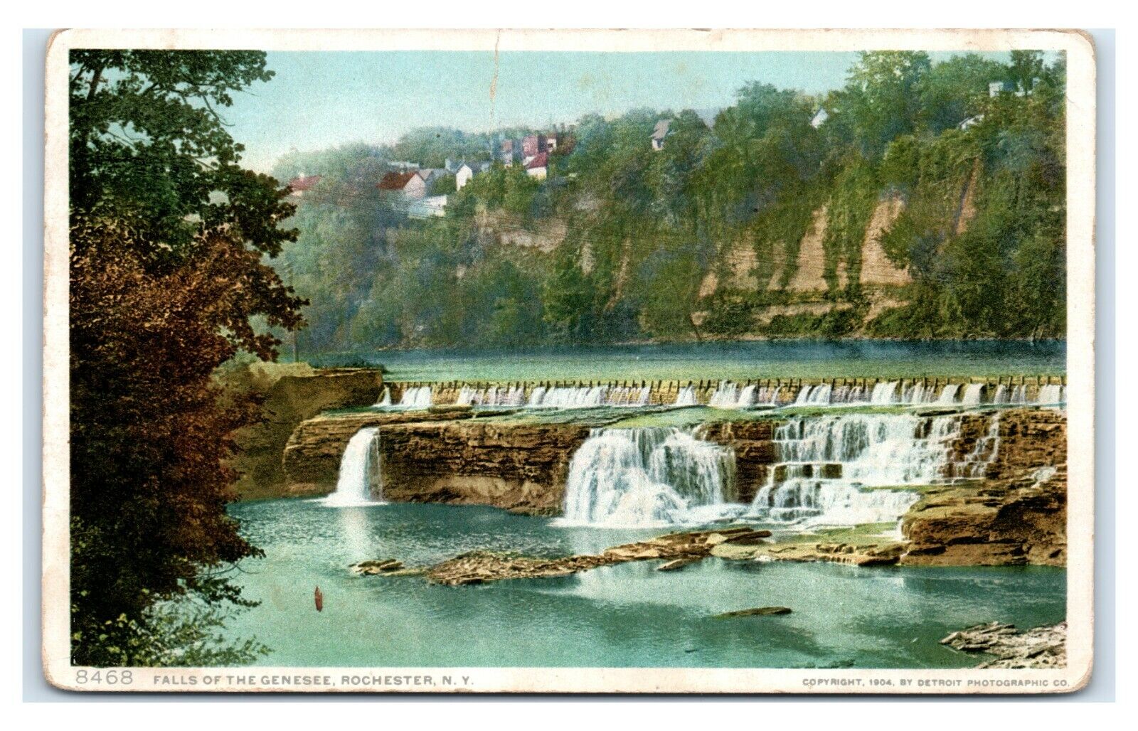 Postcard Falls of the Genesee, Rochester NY 1909 E22