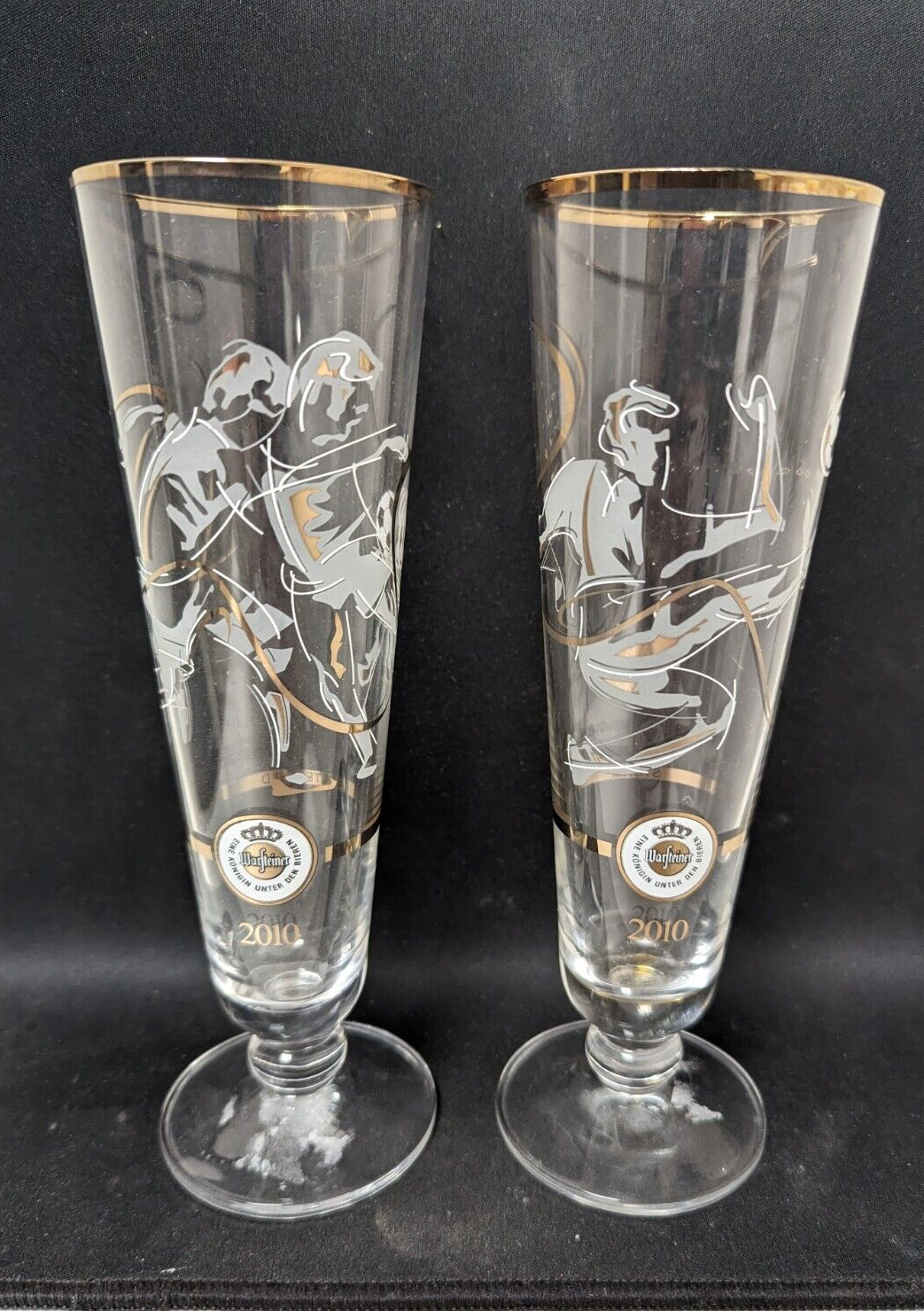 Warsteiner Pilsner Beer Glasses , 2010 World Cup Soccer Edition (Set of 2) Sturm