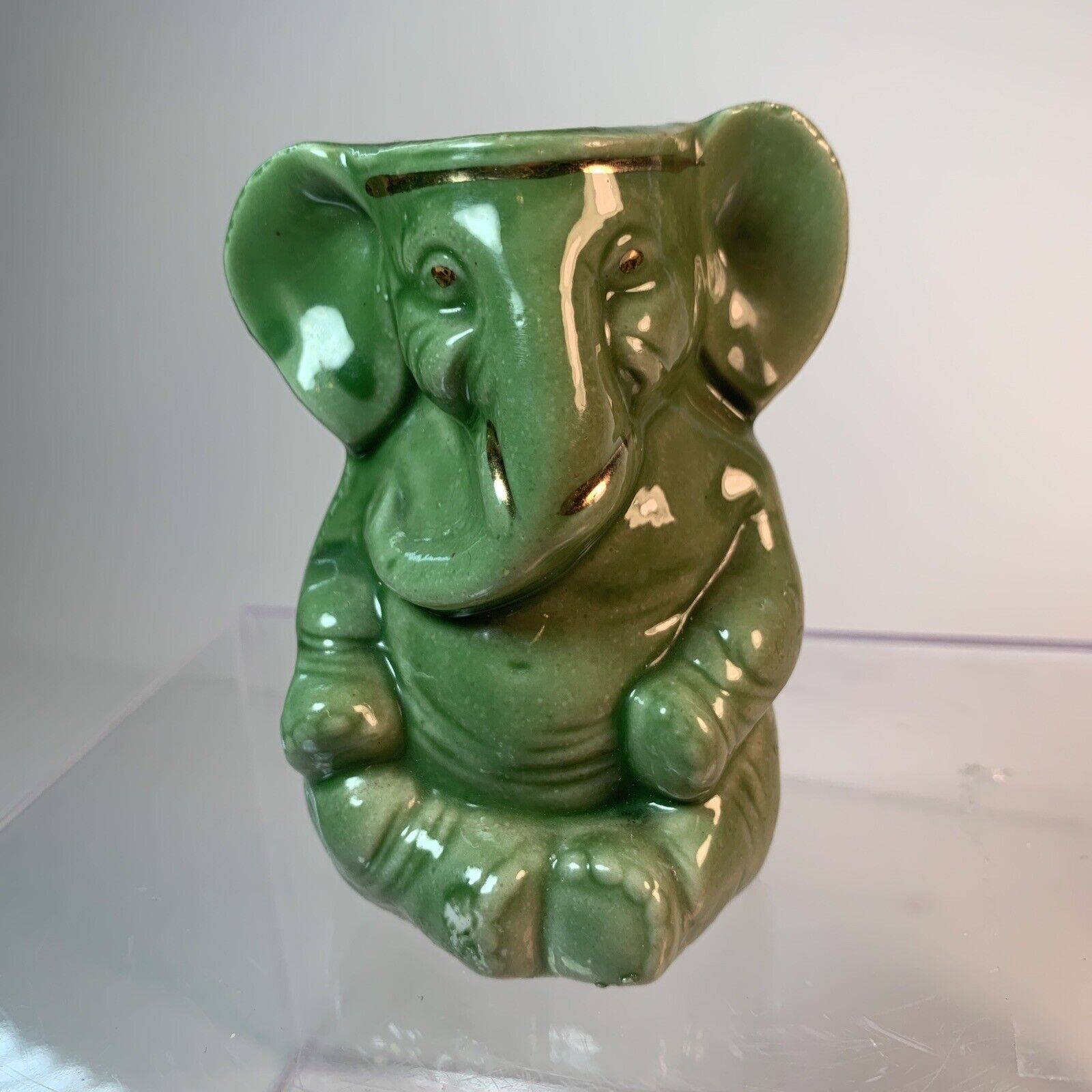 1920 Kenny C D Baltimore Elephant Toothpick /Match Holder by Austria Ceramics CO