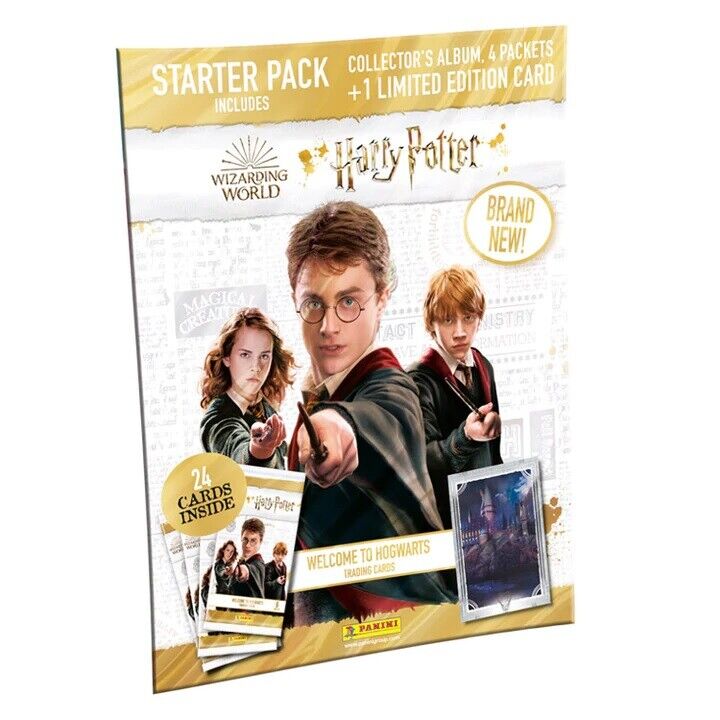 Harry Potter Panini Welcome To Hogwarts Starter Pack Album + 24 Cards