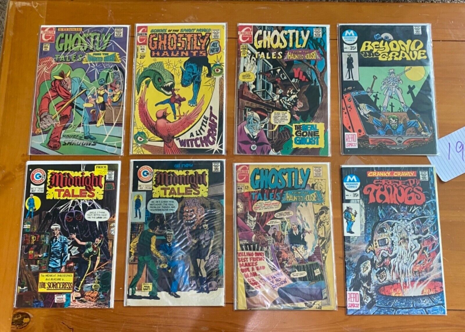 LOT OF 8 (Mid Grade)  Charlton Comics  SILVER  AGE Ghostly/ Creepy / Midnight