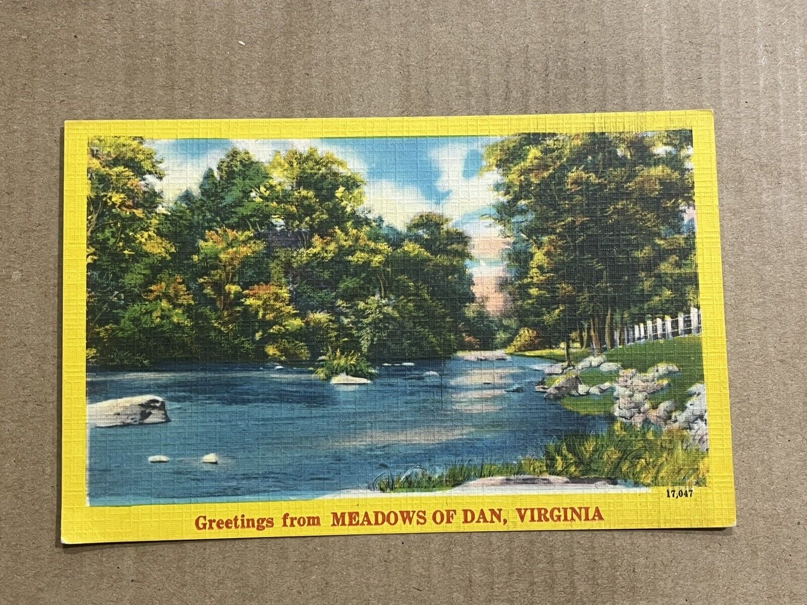 Postcard Meadows of Dan Virginia Scenic River Greetings Vintage VA PC