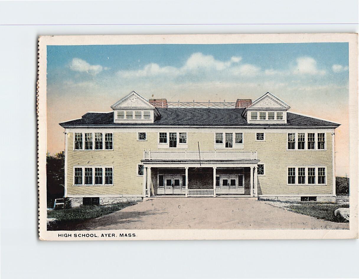 Postcard High School Ayer Massachusetts USA