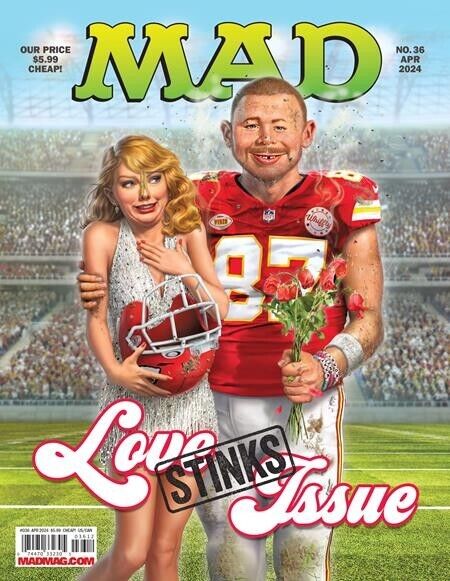 MAD MAGAZINE 36 2ND PRINT TAYLOR SWIFT SUPERBOWL TRAVIS KELCE - IN STOCK