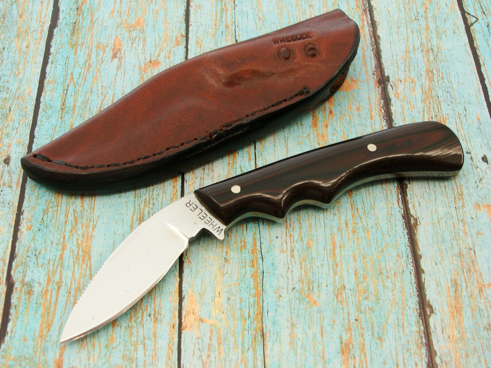 GARY WHEELER USA HAND MADE MICARTA CAPE PATCH CLAW HUNTING BOOT KNIFE SET KNIVES