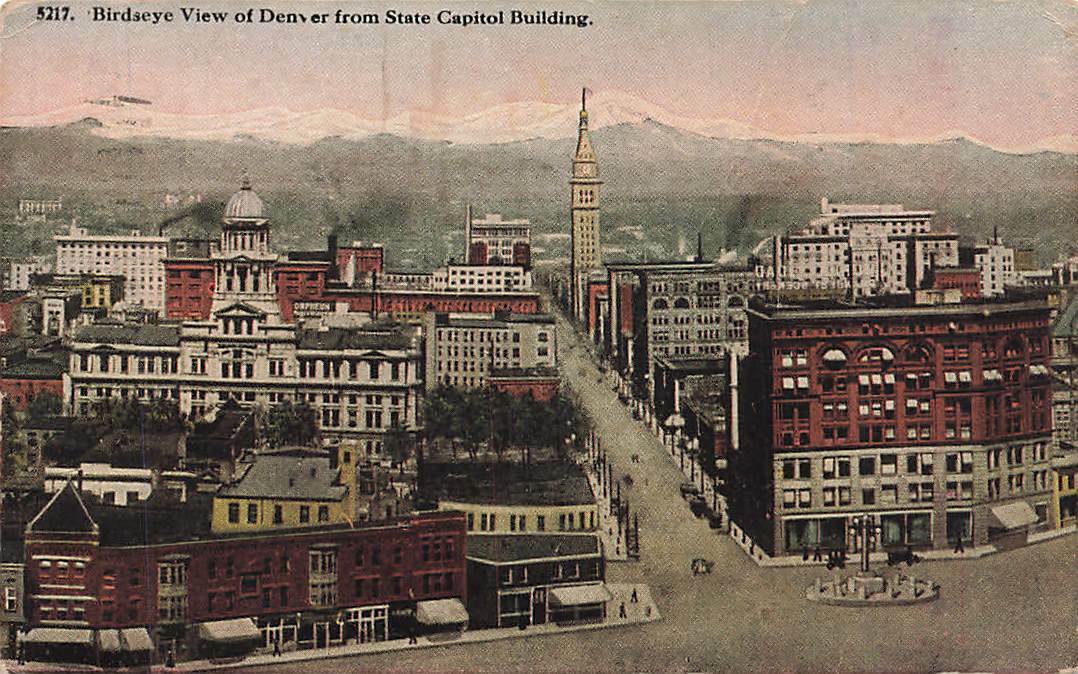 c1910 Birds Eye View Denver From Capitol Building  CO  P260