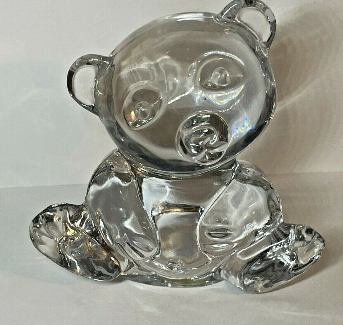 VTG Bleikristall  24% Lead Crystal Teddy Bear Paperweight made in W. Germany
