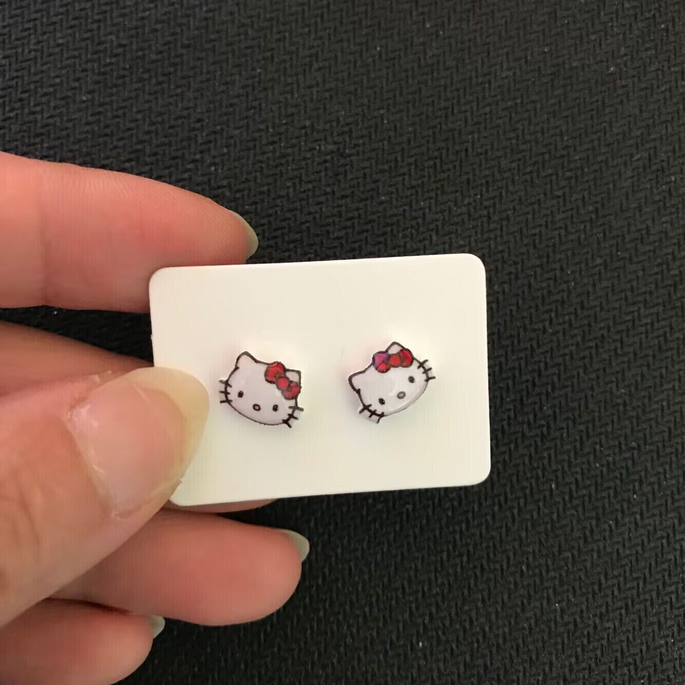 Cute Women Girl's Hello Kitty Earrings Ear Stud Fashion Jewelry Gift