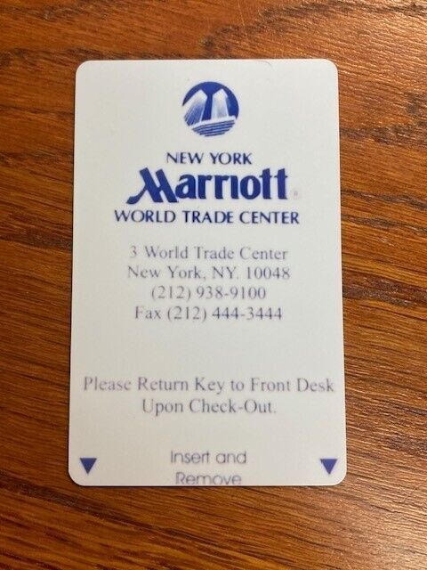 WTC World Trade Center New York City NYC Marriott Hotel Access Room Key Card