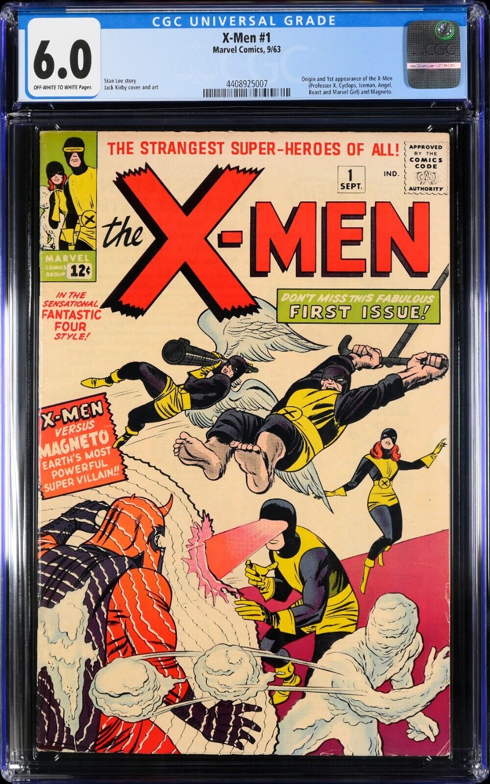 X-Men #1 Nice Origin & 1st App. X-Men Silver Age Vintage Marvel 1963 CGC 6.0