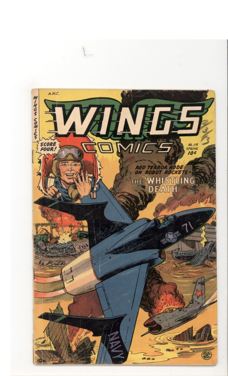 Wings Comics 119 VG Fiction House 1953
