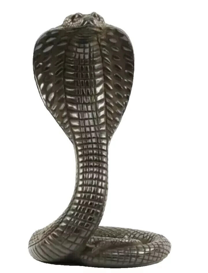 Manifest Egyptian Uraeus Statuette , Handmade Cobra Statue from Ancient Egypt