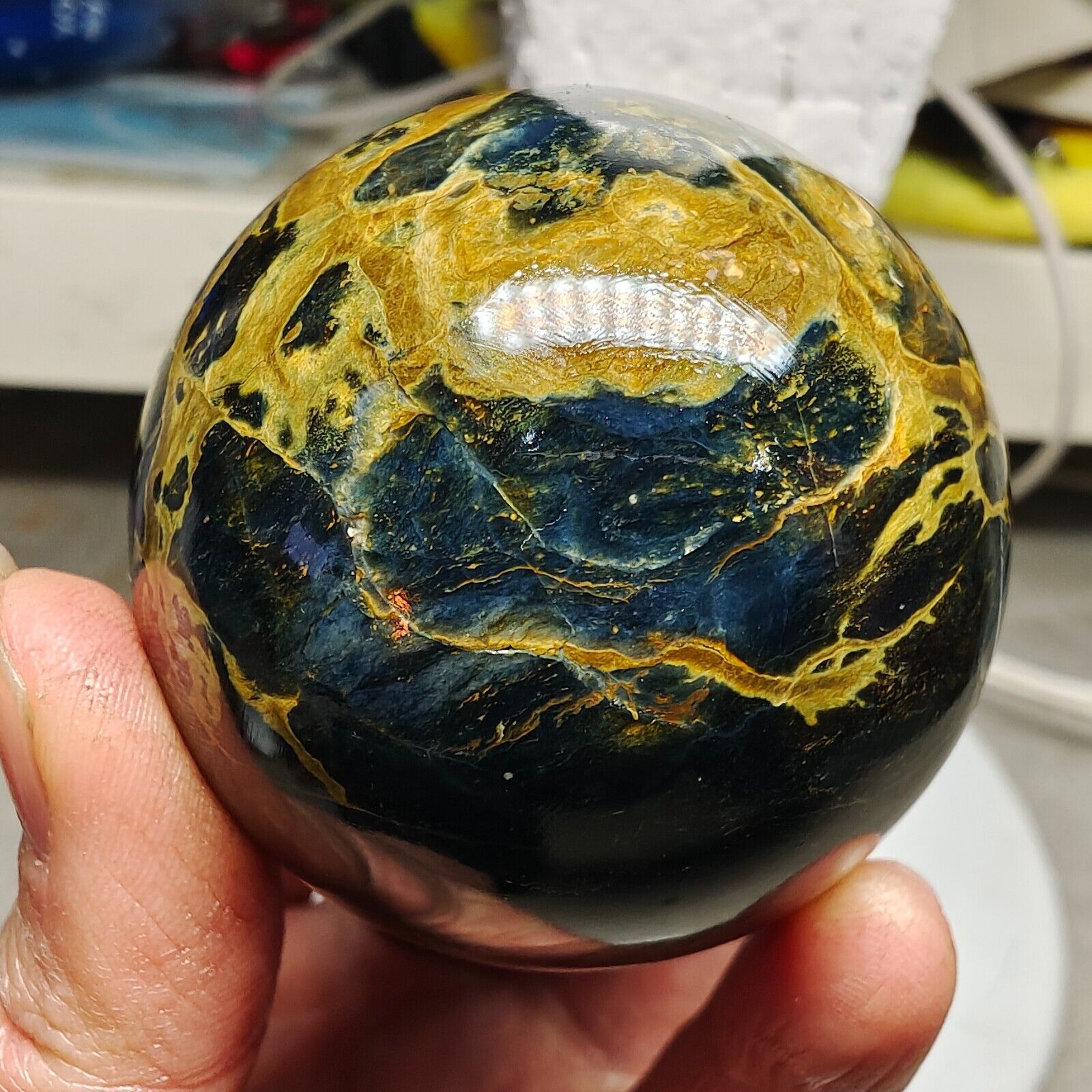 235g WOW Natural Rare Pietersite Crystal ball Quartz Sphere Healing A342