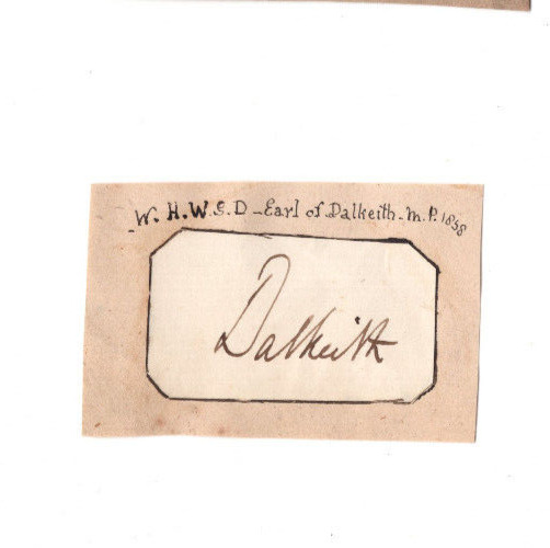 William Scott, 6th Duke Buccleuch, Earl of Dalkeith Signed Clip / Autographed