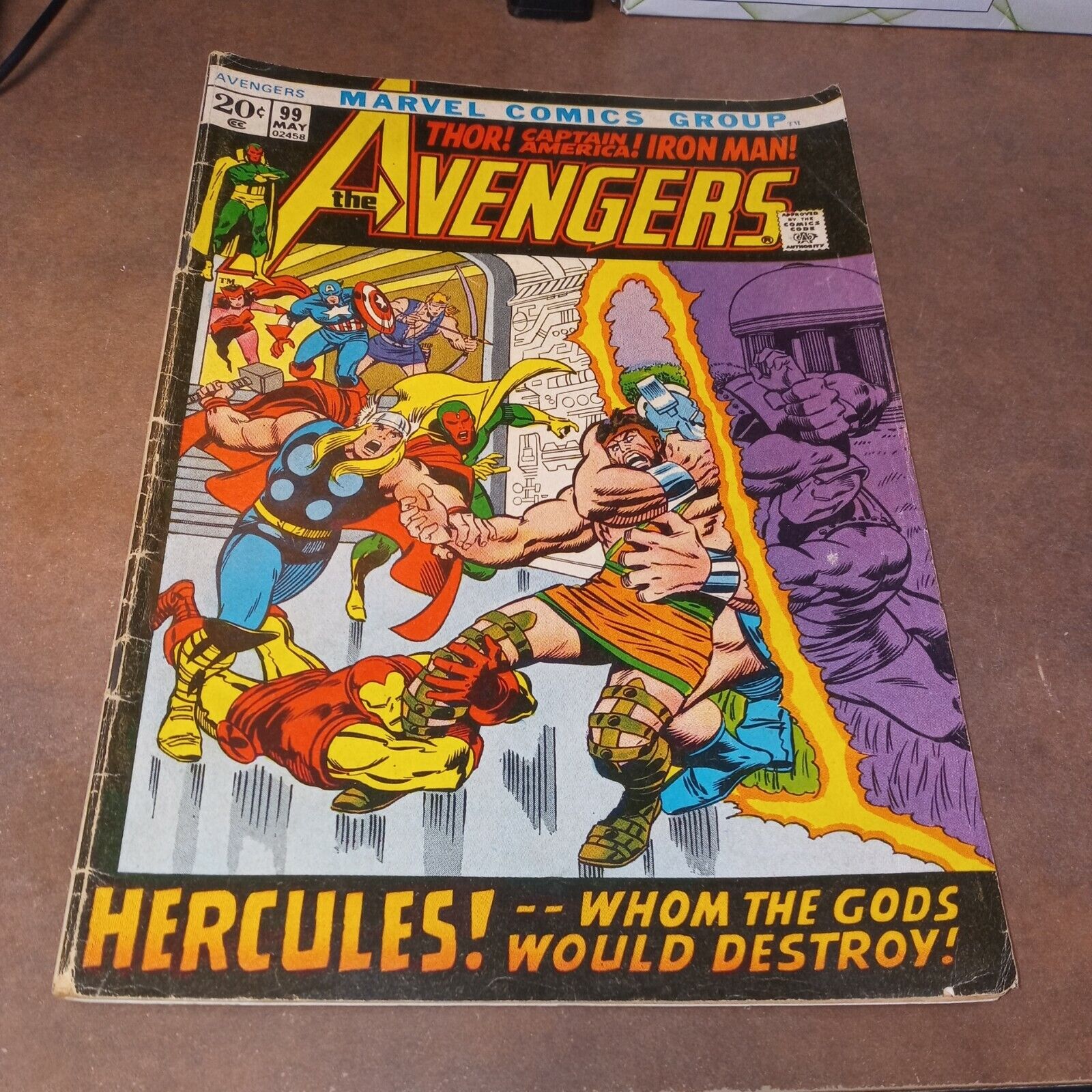 Avengers #99 John Buscema 1972 bronze age marvel comics military mark jewelers