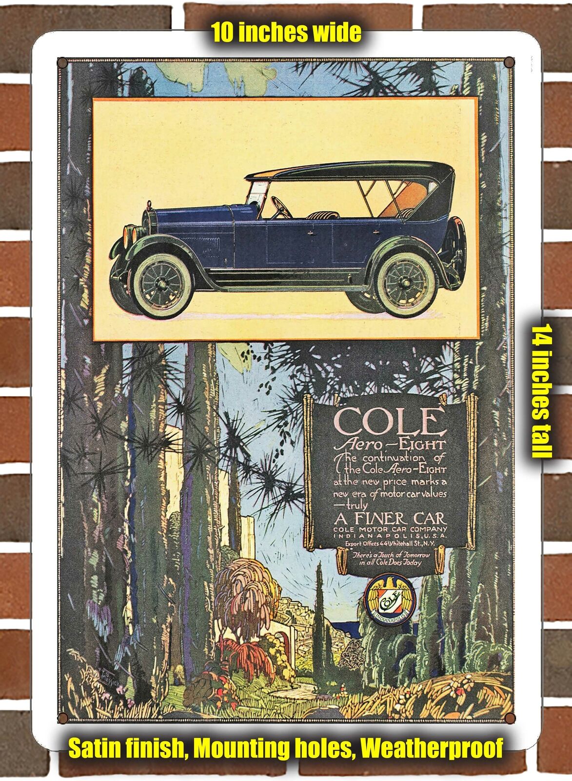 Metal Sign - 1923 Cole Aero-Eight- 10x14 inches