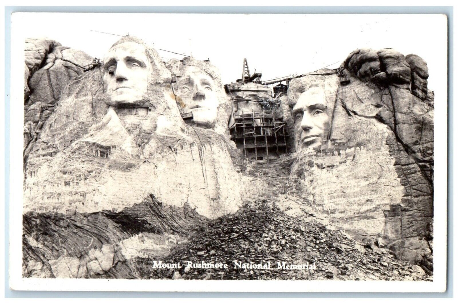 c1940's Mount Rushmore National Memorial RPPC Photo Unposted Vintage Postcard