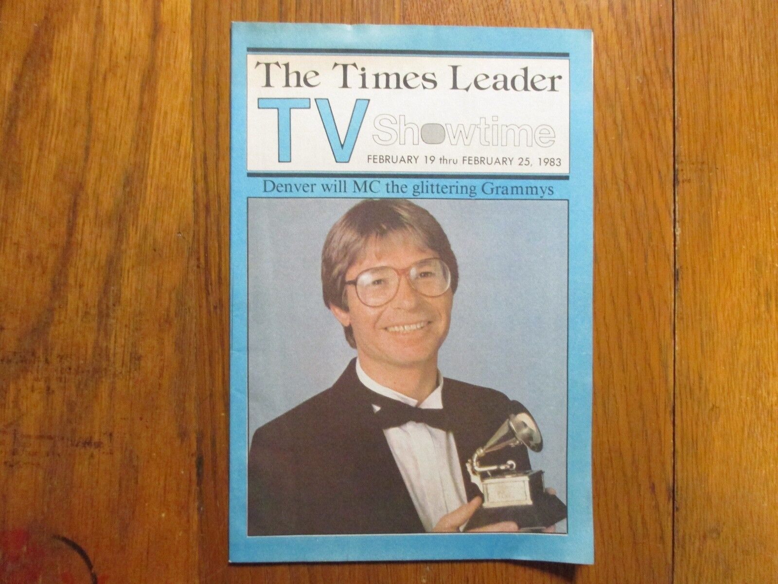 2/1983 Wilkes-Barre Pa. TV Times Mag(JOHN DENVER/ROCKY MOUNTAIN HIGH/THE GRAMMYS
