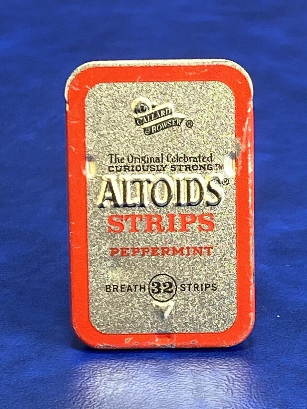 Empty Altoids Strips Tin Peppermint Breath Mint Sliding Mini Metal Tin Container