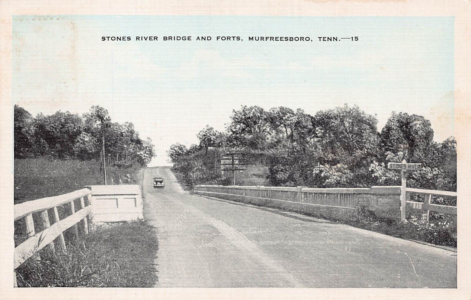 Murfreesboro Tennessee Civil War Battle of Stones River Bridge Vtg Postcard A60