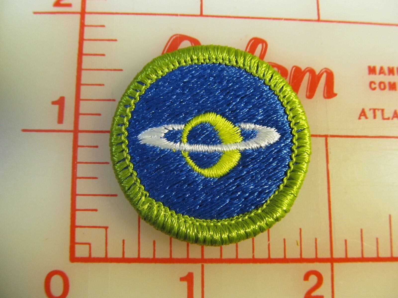 Astronomy merit badge plastic backed patch (oP)