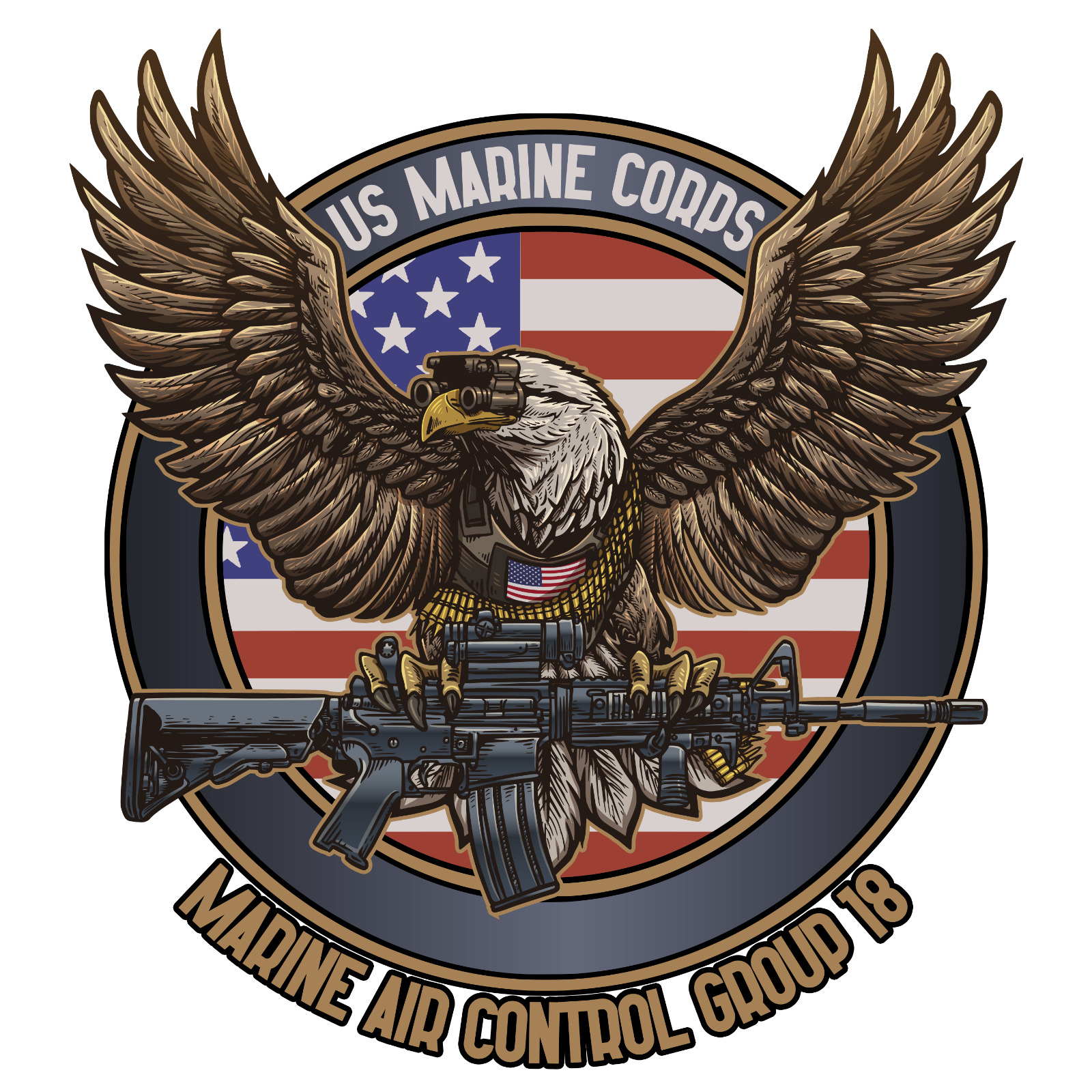 USMC Marine Air Control Group 18 MACG Marine Corps Command Veteran 5\