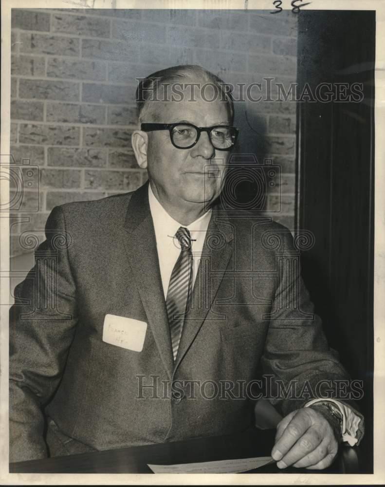 1967 Press Photo Mercantile Bank and Trust Company President Francis J. Henry