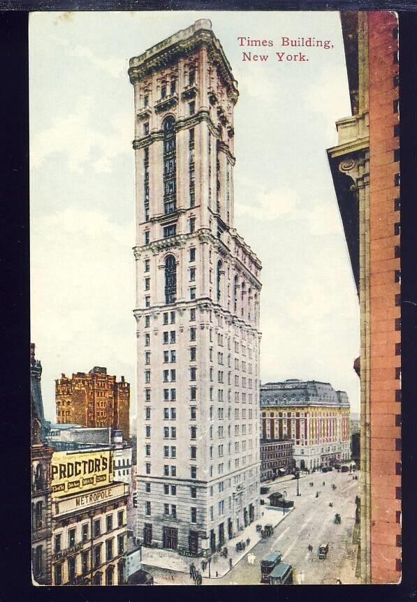 VTG Antique (pre-1916) Postcard Times Building, New York NY