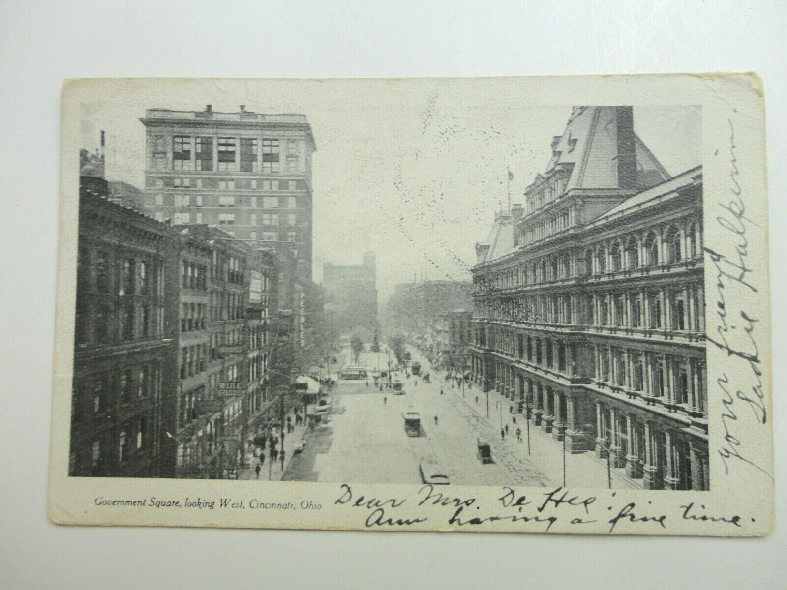 1906 Government Square Cincinnati OH Antique Postcard