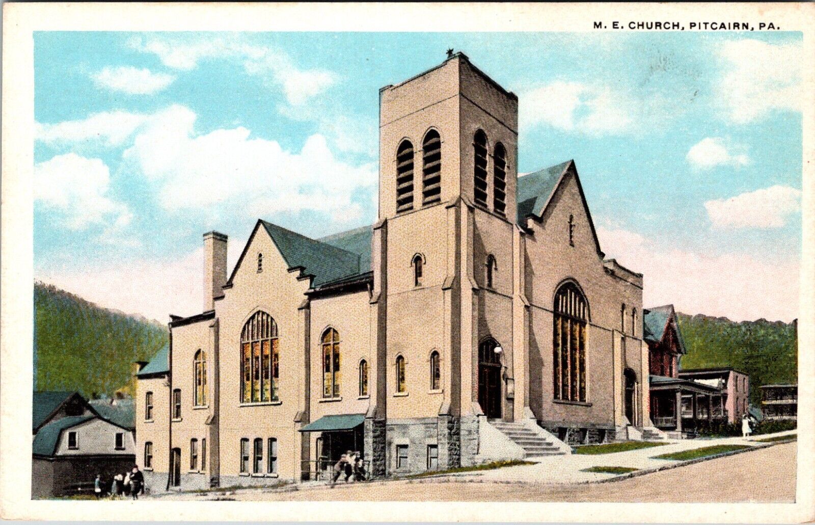 Pitcairn, PA Pennsylvania M. E. Church Vintage Postcard I370