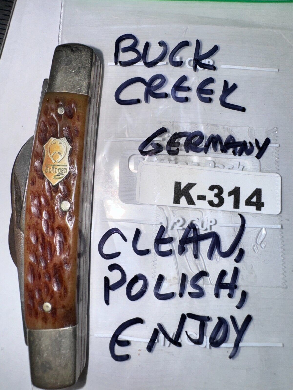 POCKET KNIFE BONANZA: Buck Creek Germany 4 Blade Pocket Knife K-314